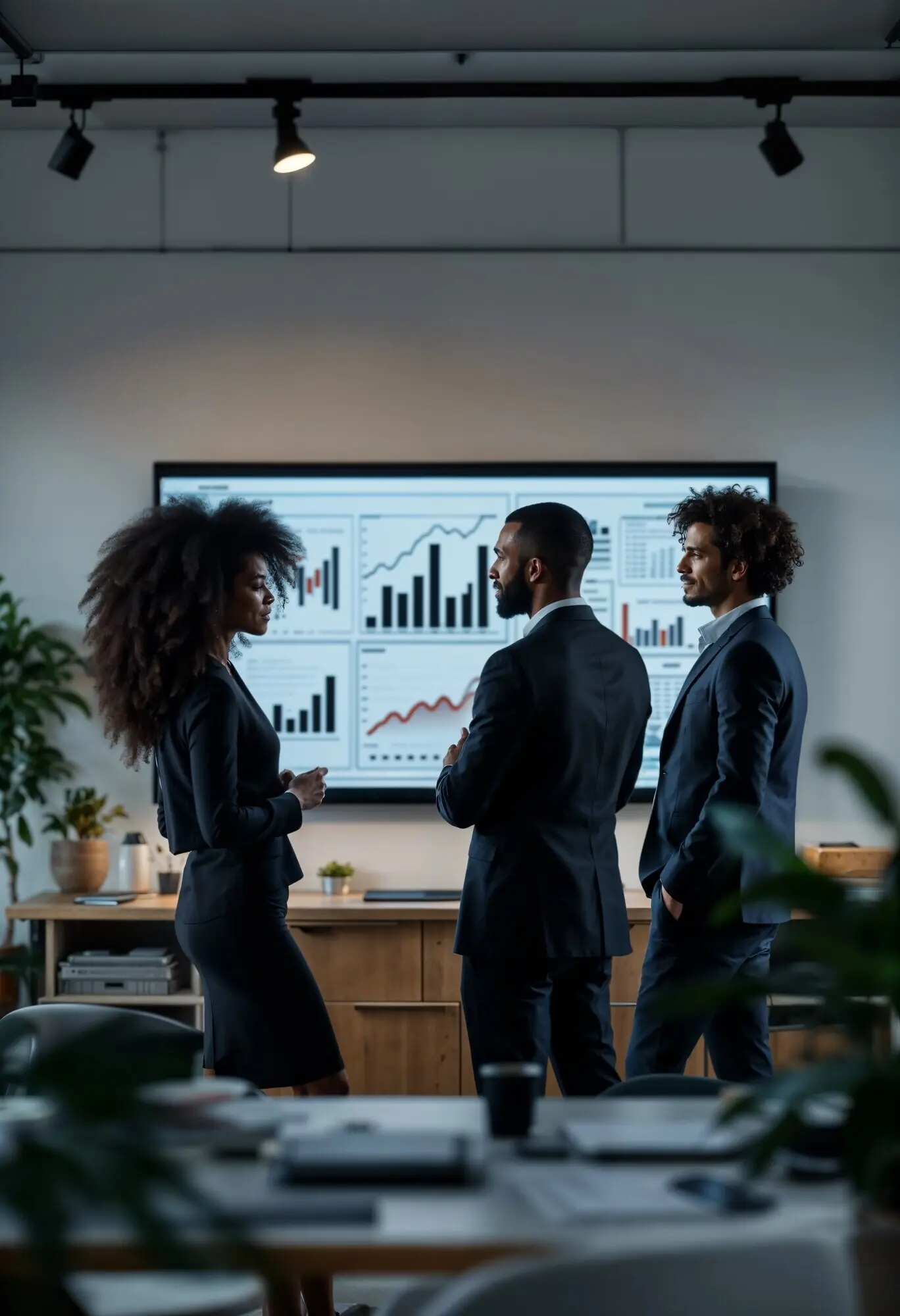 Empleado que trabaja en un entorno de marketing